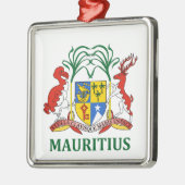 Mauritius - Emblem/Flagge/Wappen/Symbol Silbernes Ornament (Links)