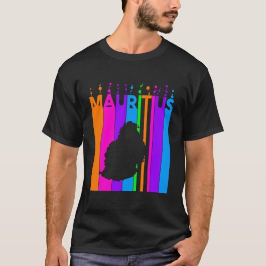 Mauritius Farbige Blasen T-Shirt (Vorderseite)