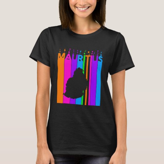 Mauritius Farbige Blasen T-Shirt (Vorderseite)