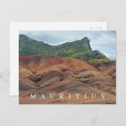 Mauritius farbige Bodenansicht Postkarte (Vorne/Hinten)