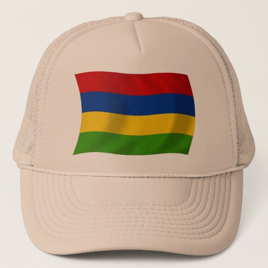 Mauritius Flag Hat Truckerkappe (Vorderseite)
