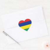Mauritius Flag Heftsticker Herz-Aufkleber (Umschlag)