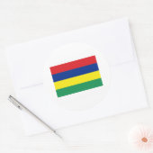 Mauritius FLAG International Runder Aufkleber (Umschlag)