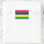 Mauritius FLAG International Runder Aufkleber (Tasche)