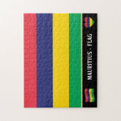 Mauritius Flag & Mauritius country / Mauritius Puzzle (Vertikal)