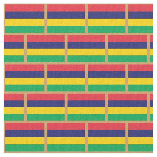 Mauritius Flag & Mauritius mode Fabric /sports Stoff (Nahaufnahme)