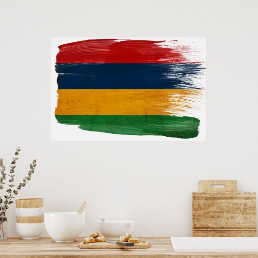 Mauritius Flag Posters Poster (Küche)
