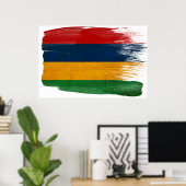 Mauritius Flag Posters Poster (Heimbüro)