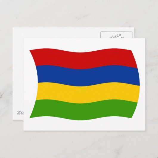 Mauritius Flag Postkarte (Vorne/Hinten)
