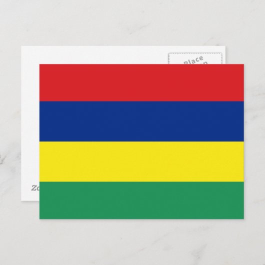 Mauritius Flag Postkarte (Vorne/Hinten)