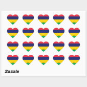 Mauritius Flag Splendid Patriotic Herz-Aufkleber (Blatt)