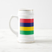 Mauritius-Flagge Bierglas (Links)