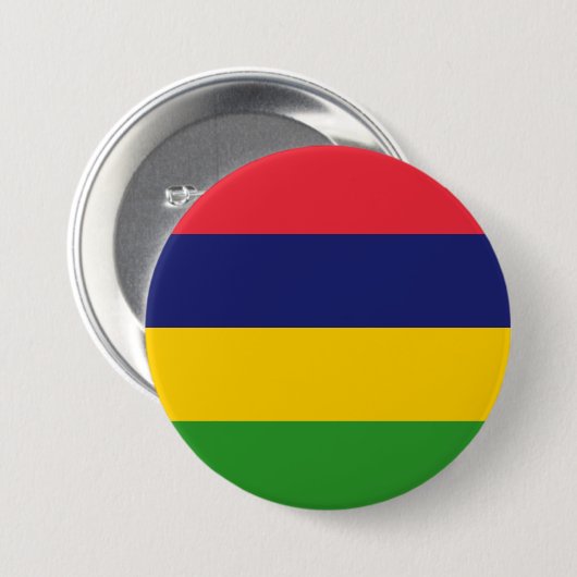 Mauritius-Flagge Button (Vorne & Hinten)