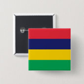 Mauritius-Flagge Button (Vorne & Hinten)