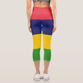Mauritius-Flagge Capri Leggings (Rückseite)