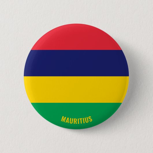 Mauritius Flagge Charming Patriotic Button (Vorderseite)