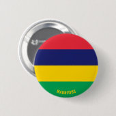 Mauritius Flagge Charming Patriotic Button (Vorne & Hinten)