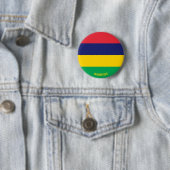 Mauritius Flagge Charming Patriotic Button (Beispiel)