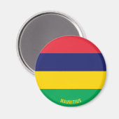 Mauritius Flagge Charming Patriotic Magnet (Vorderseite/Rückseite)