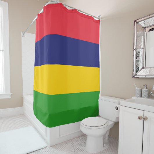 Mauritius-Flagge Duschvorhang (Beispiel)