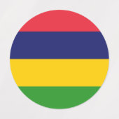 Mauritius-Flagge Etiketten (Design 2)