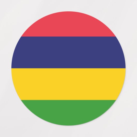 Mauritius-Flagge Etiketten (Design 2)
