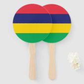 Mauritius-Flagge Fächer (Vorne und Hinten)