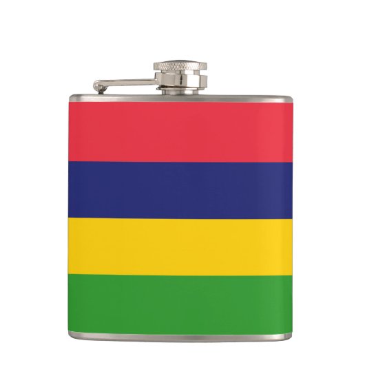 Mauritius-Flagge Flachmann (Vorderseite)