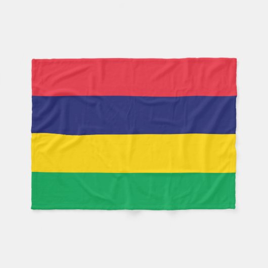 Mauritius-Flagge Fleecedecke (Vorderseite (Horizontal))