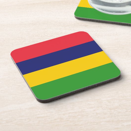 Mauritius-Flagge Getränkeuntersetzer (Linke Seite)