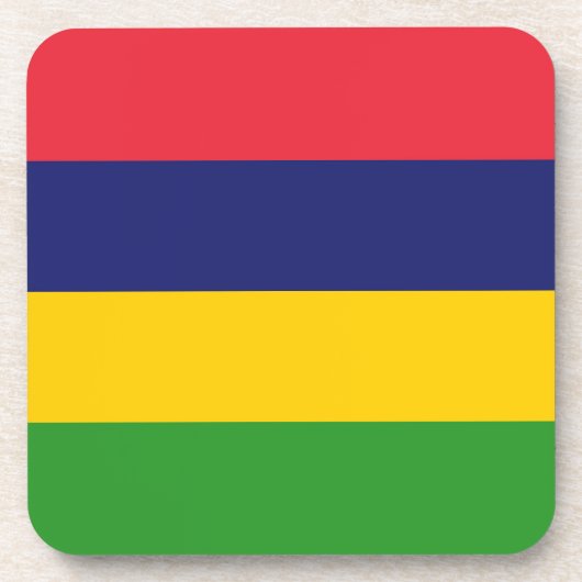 Mauritius-Flagge Getränkeuntersetzer (Vorderseite)