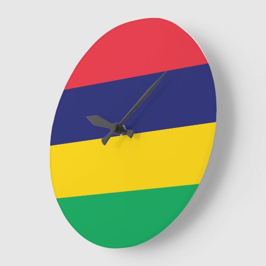 Mauritius-Flagge Große Wanduhr (Winkel)