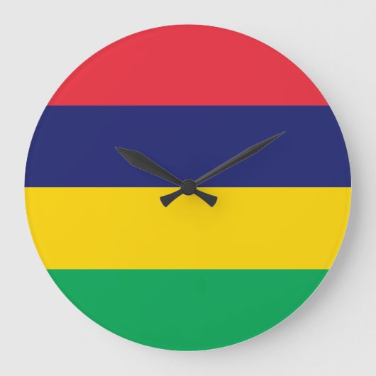 Mauritius-Flagge Große Wanduhr (Vorderseite)