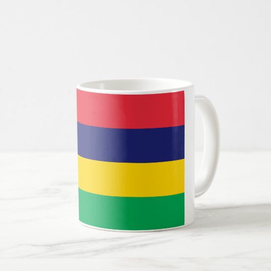 Mauritius-Flagge Kaffeetasse (VorderseiteRechts)