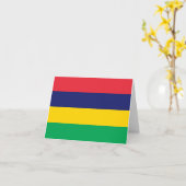 Mauritius-Flagge Karte (Gelbe Blume)