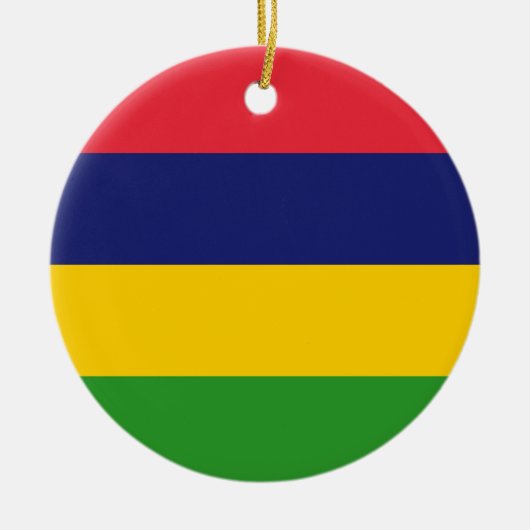 Mauritius-Flagge Keramik Ornament (Vorne)
