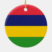 Mauritius-Flagge Keramik Ornament (Hinten)