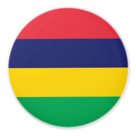 Mauritius-Flagge Keramikknauf (Vorderseite)