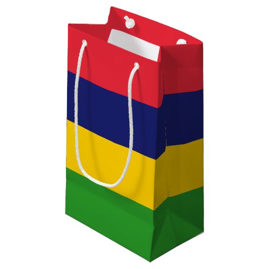Mauritius-Flagge Kleine Geschenktüte (Vorderseite Schrägansicht)