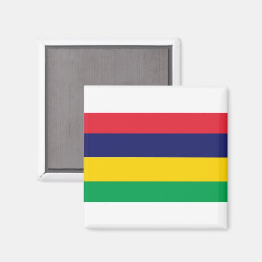 Mauritius-Flagge Magnet (Vorderseite/Rückseite)