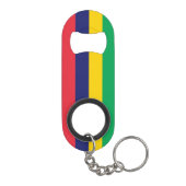 Mauritius-Flagge Mini Flaschenöffner (Rückseite)