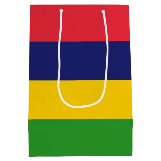 Mauritius-Flagge Mittlere Geschenktüte (Rückseite)