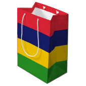 Mauritius-Flagge Mittlere Geschenktüte (Rückseite Schrägansicht)