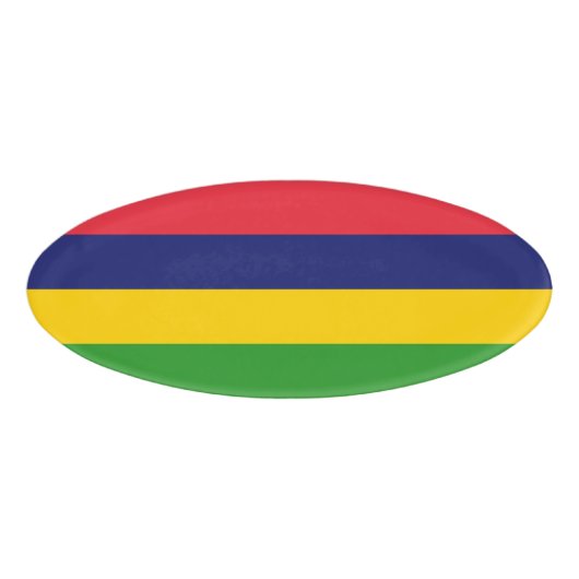Mauritius-Flagge Namenschild (Vorderseite)