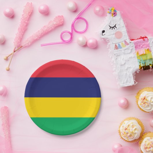 Mauritius-Flagge Pappteller (Party)