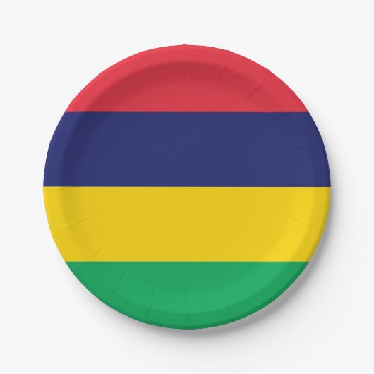 Mauritius-Flagge Pappteller (Vorderseite)