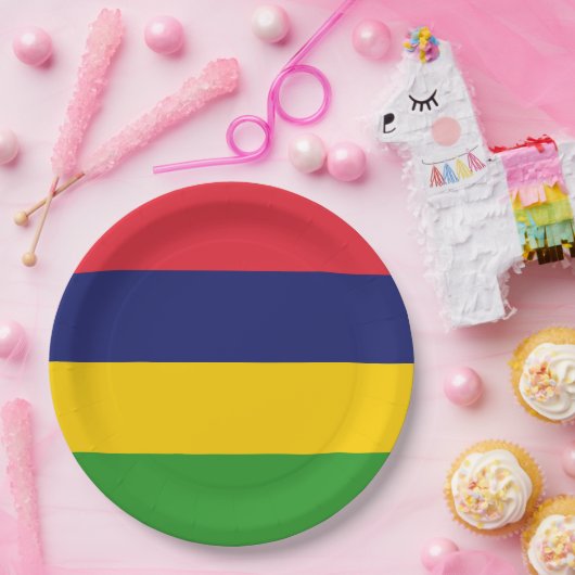 Mauritius-Flagge Pappteller (Party)