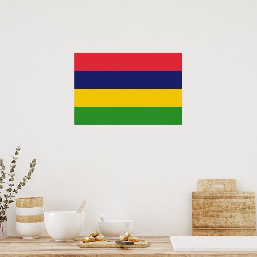Mauritius-Flagge Poster (Küche)
