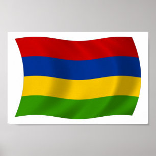 Mauritius-Flagge Poster Druck