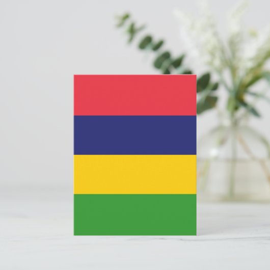 Mauritius-Flagge Postkarte (Stehend Vorderseite)